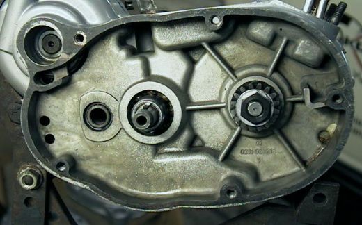 Fast vollstndig zerlegte Kupplungsseite