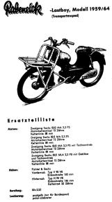 Ersatzteilliste Rabeneick LASTBOY